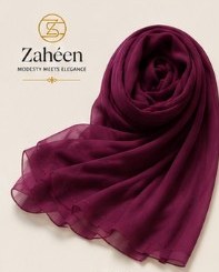Plum everyday heavy chiffon hijab scarf
