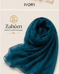Teal everyday heavy chiffon hijab scarf