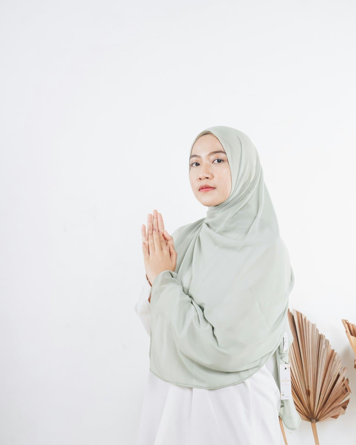 Daily wrap set with sage chiffon hijab